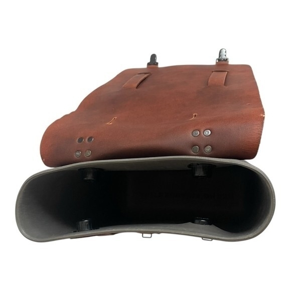 HUMMS Mammbo Grey Resin Brown Leather Unisex Backpack Argentina Travel Good Plus - Picture 6 of 7